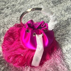 Vibrant Pink Fringe Women's Bag